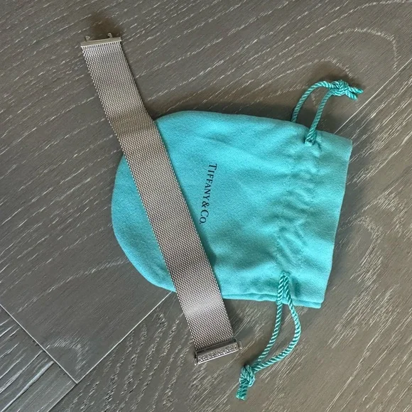 Tiffany & Co. Silver Mesh Bracelet with Diamond Accent Somerset - Picture 2 of 3